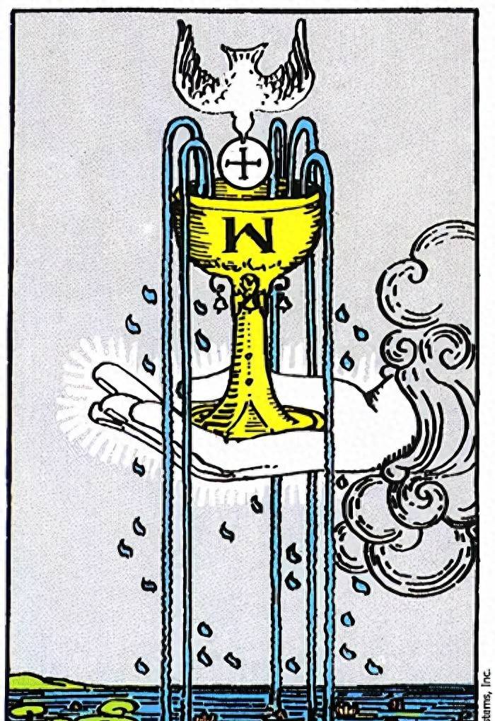 Bloomagical Tomorrow Tarot 明日塔罗：19/03/2022「圣杯王牌」 - 鹿快