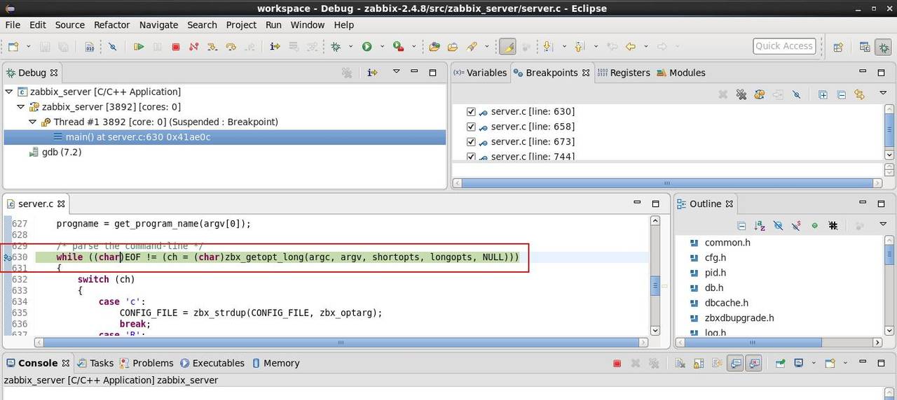 如何在Eclipse中搭建Zabbix源码的调试和开发环境