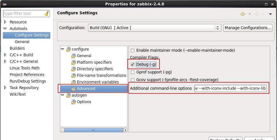 如何在Eclipse中搭建Zabbix源码的调试和开发环境