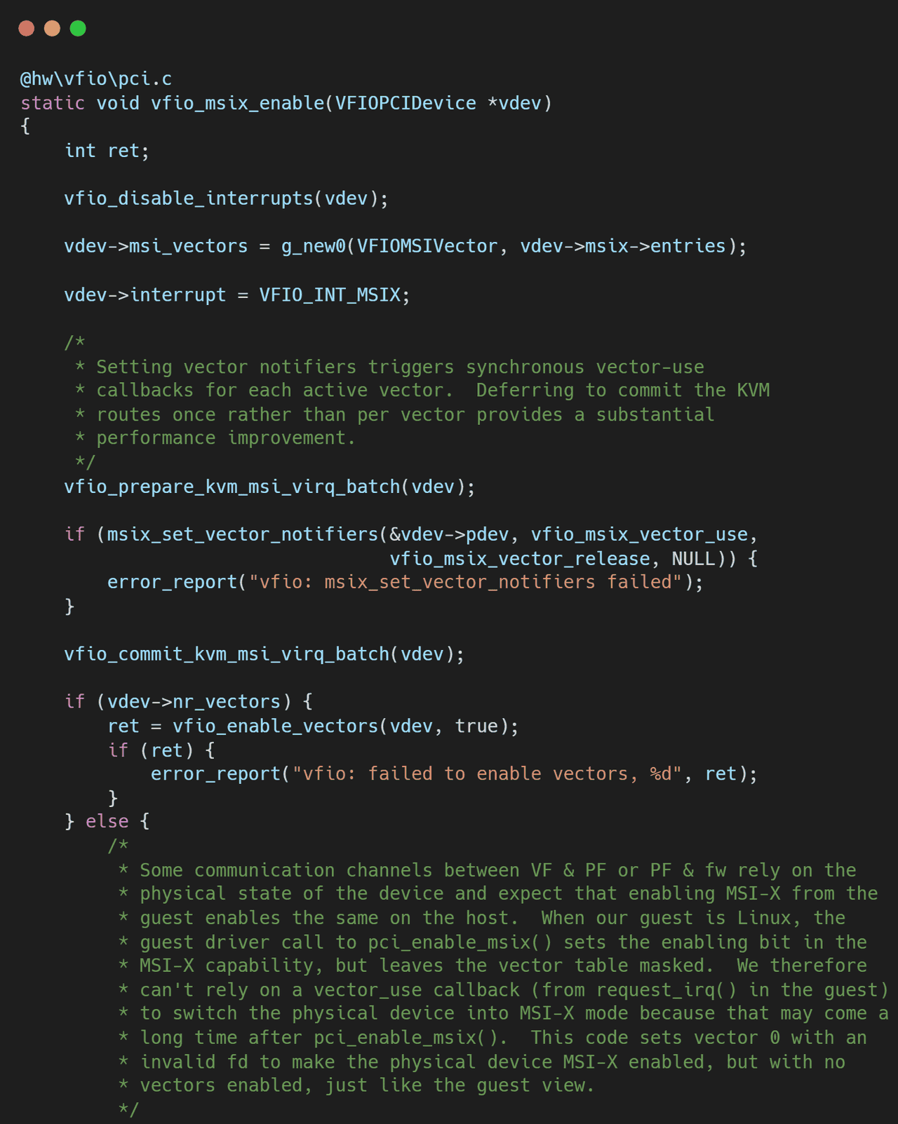 VFIO框架源码分析（十）- QEMU VFIO 中断机制从 INTx 到 MSI-X 的模拟演进 - 鹿快