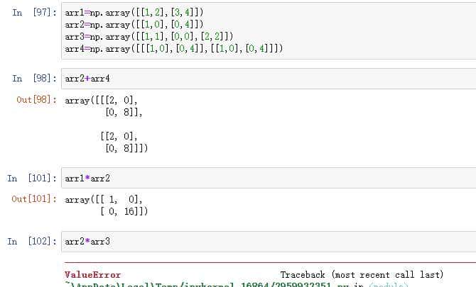 Python Numpy库用法笔记