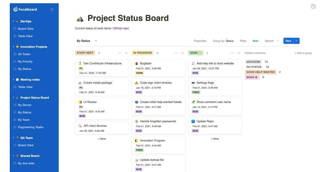 部署项目管理工具 Focalboard