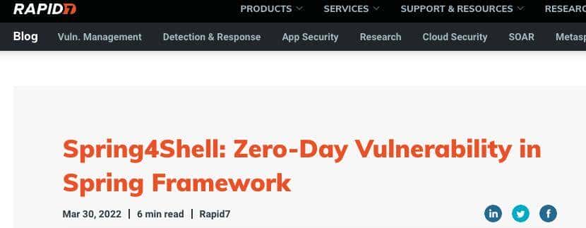 Spring 框架惊爆大漏洞？