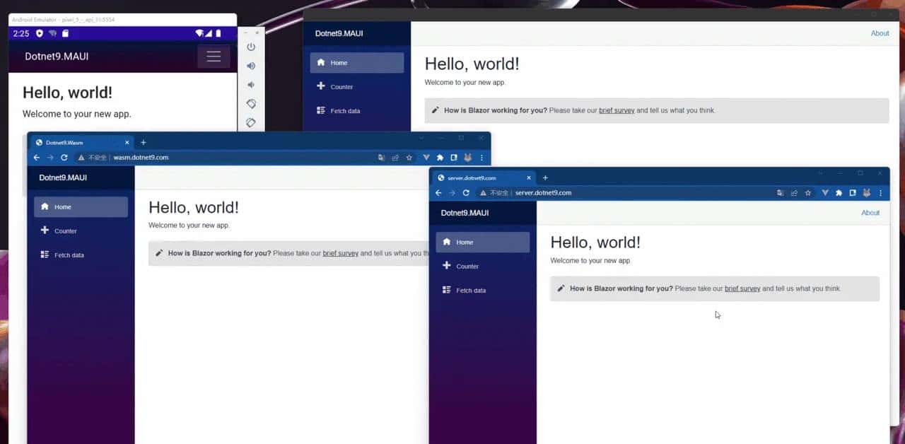 MAUI与Blazor共享一套UI,媲美Flutter,实现Windows、macOS、Android、iOS、Web通用UI - 鹿快
