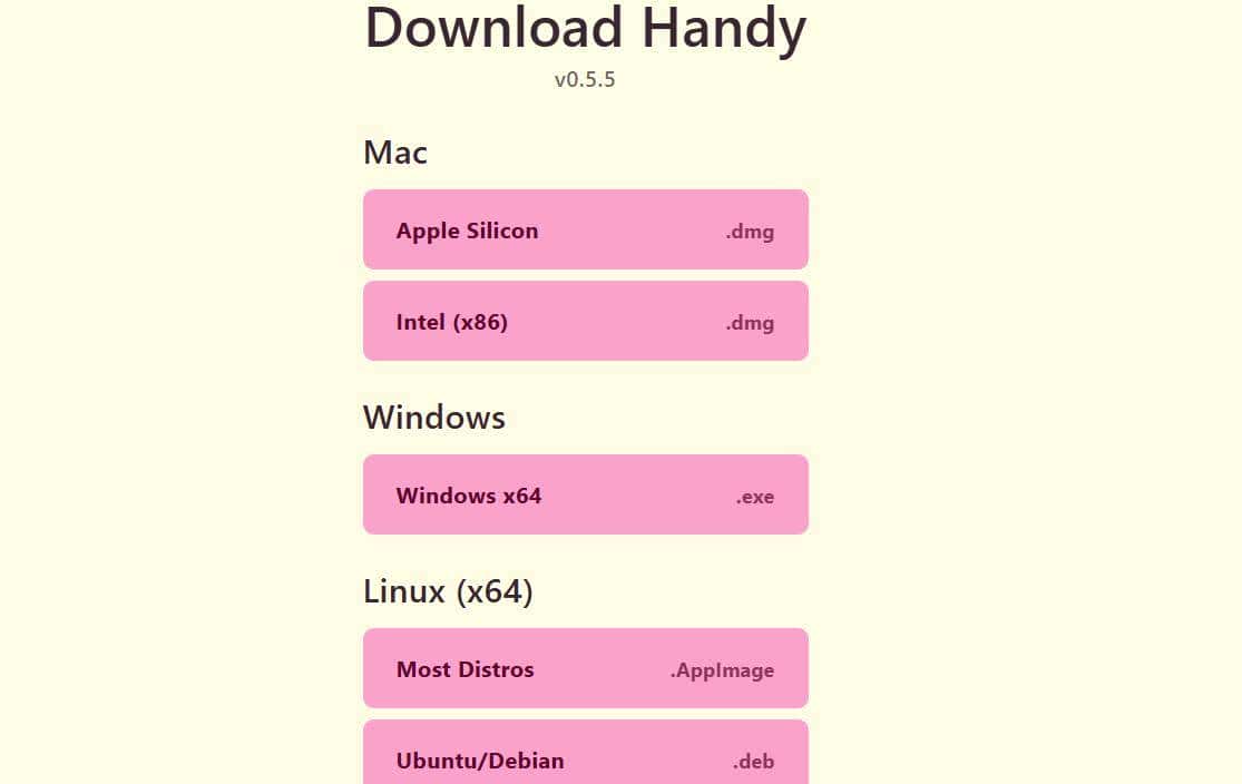 Handy:完全离线、开源免费的语音转文字工具