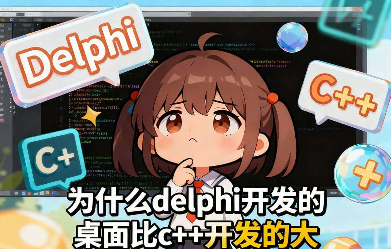 为什么delphi开发的桌面比c++开发的大 - 鹿快