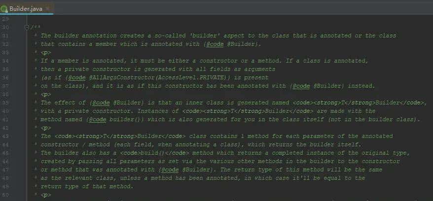 使用@Builder简单创建对象和赋值。