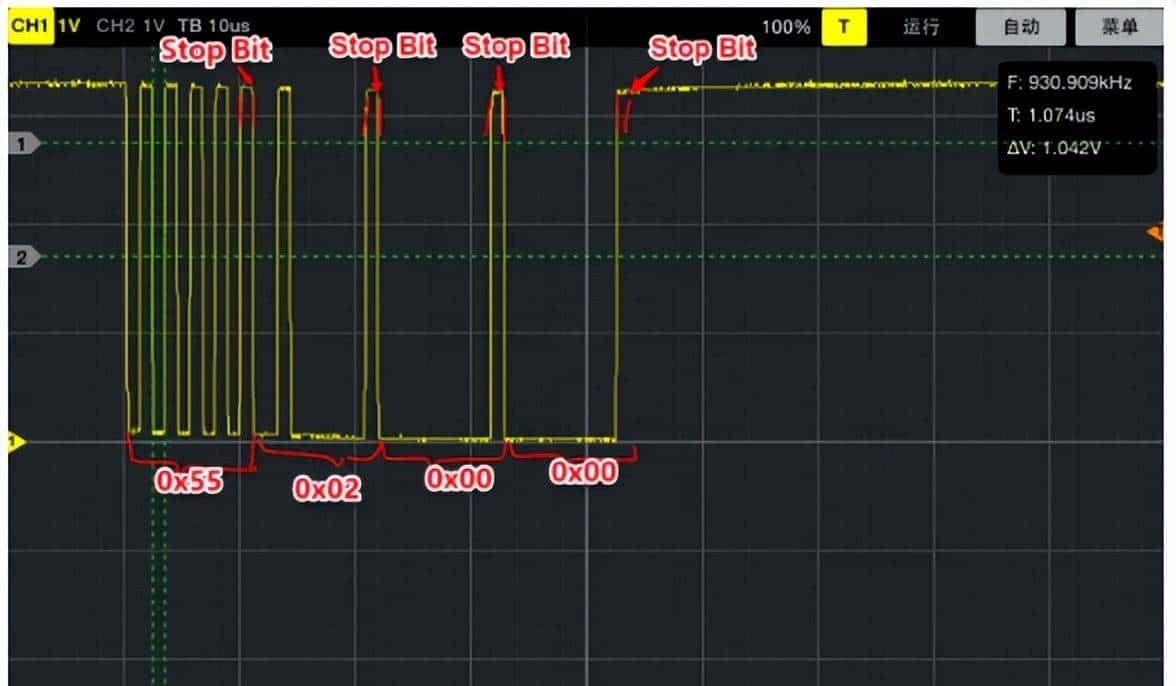 如何用示波器测量串口波特率