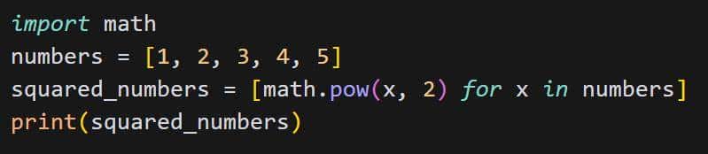 Python运算技巧:10种计算列表平方的高效方法