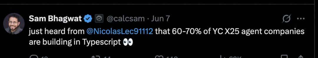 TypeScript“杀疯了”！60% 到 70% YC 创企用它构建 AI Agent，赶超 Python 有戏？ - 鹿快