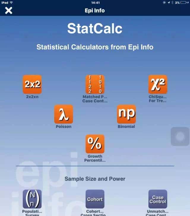 手机版Epi Info:掌上流行病学工具，看文献的必备神器