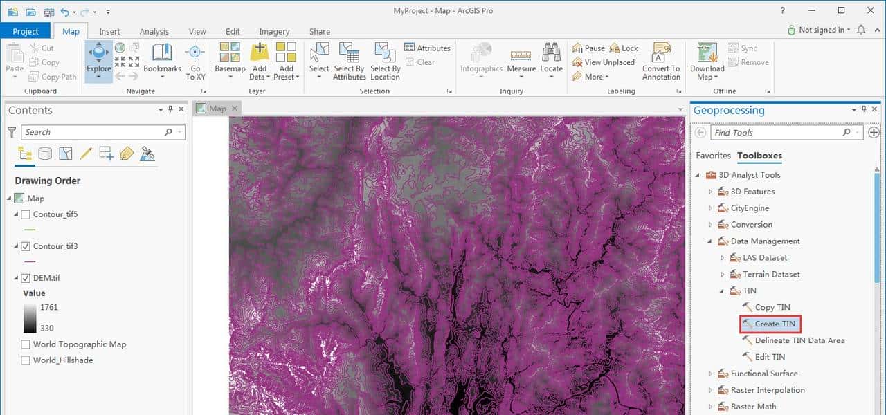 ArcGIS Pro中等高线相关操作知识汇总