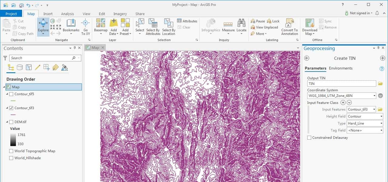 ArcGIS Pro中等高线相关操作知识汇总