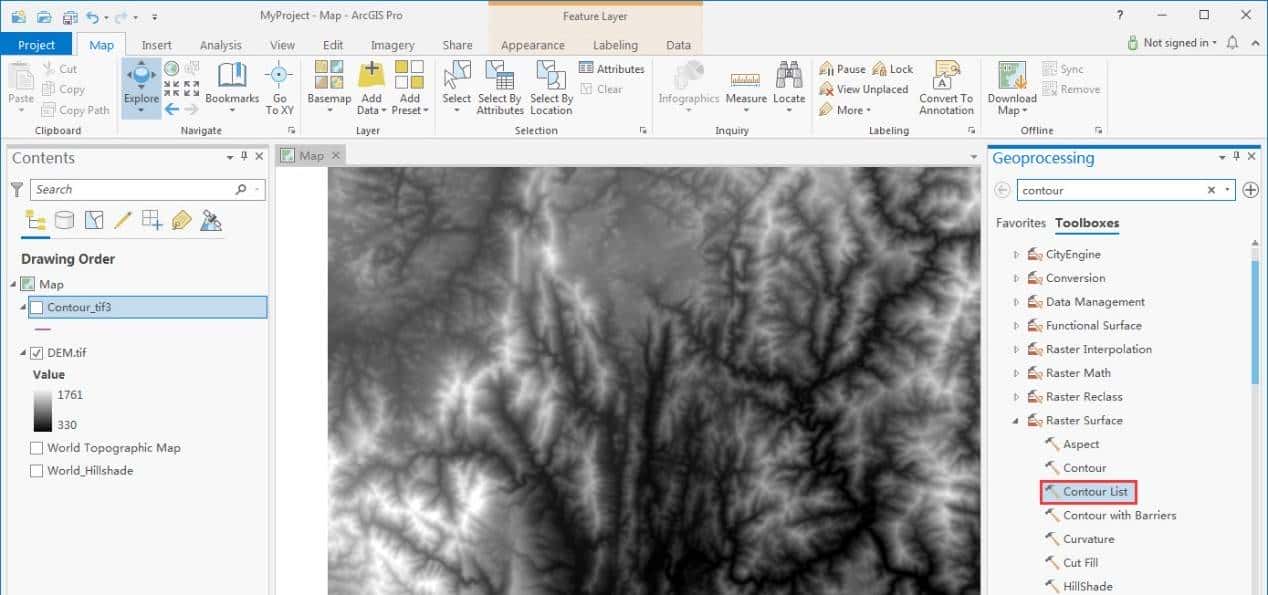 ArcGIS Pro中等高线相关操作知识汇总