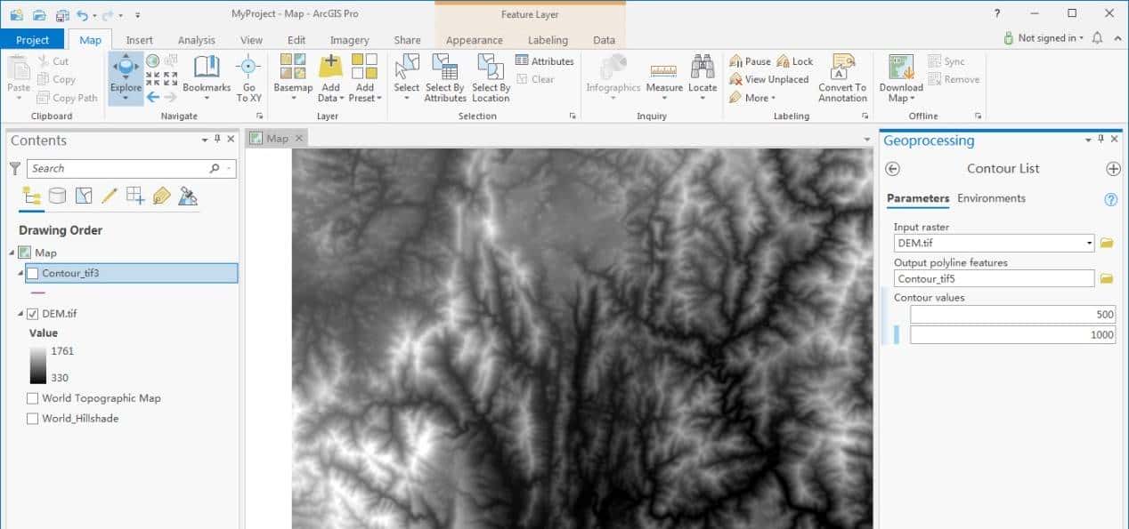 ArcGIS Pro中等高线相关操作知识汇总