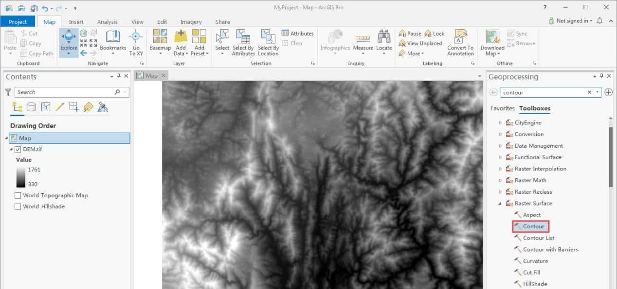 ArcGIS Pro中等高线相关操作知识汇总