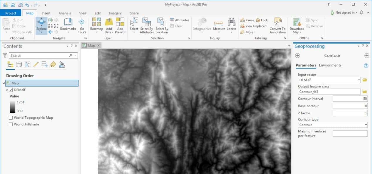 ArcGIS Pro中等高线相关操作知识汇总