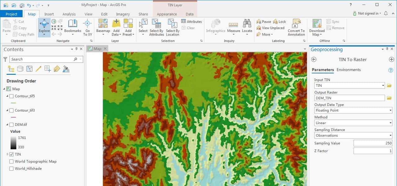ArcGIS Pro中等高线相关操作知识汇总