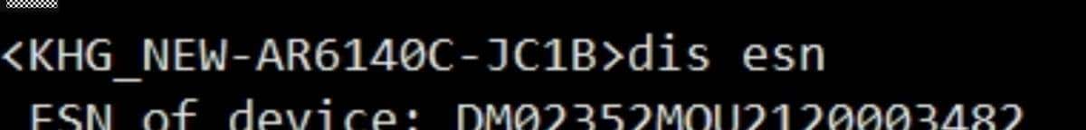 HUAWEI设备esn编码相关知识