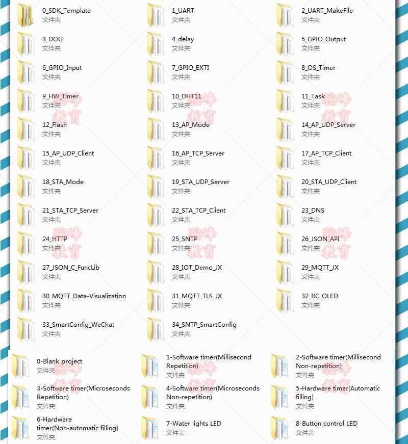 物联网ESP8266视频教程 百度云阿里云腾讯云配套程序源码软件资料