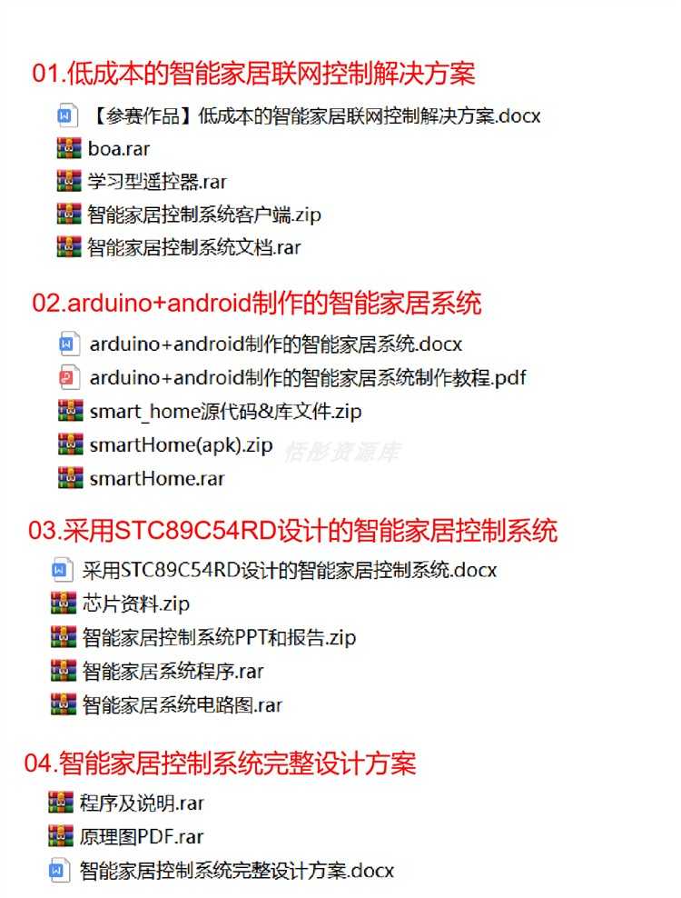 物联网智能家居项目资料合集源码原理图STM32语音系统Wifi 蓝牙51