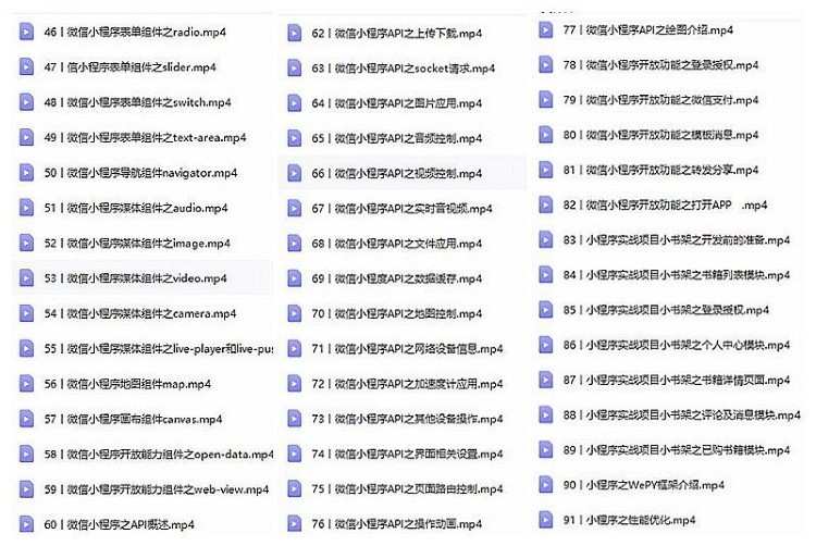 微信小程序开发制作视频教程源码16500+套打包微信商城小游戏模板