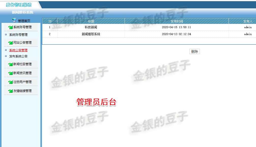 javaweb jsp新闻发布系统新闻管理系统 新闻推荐系统项目源码成品