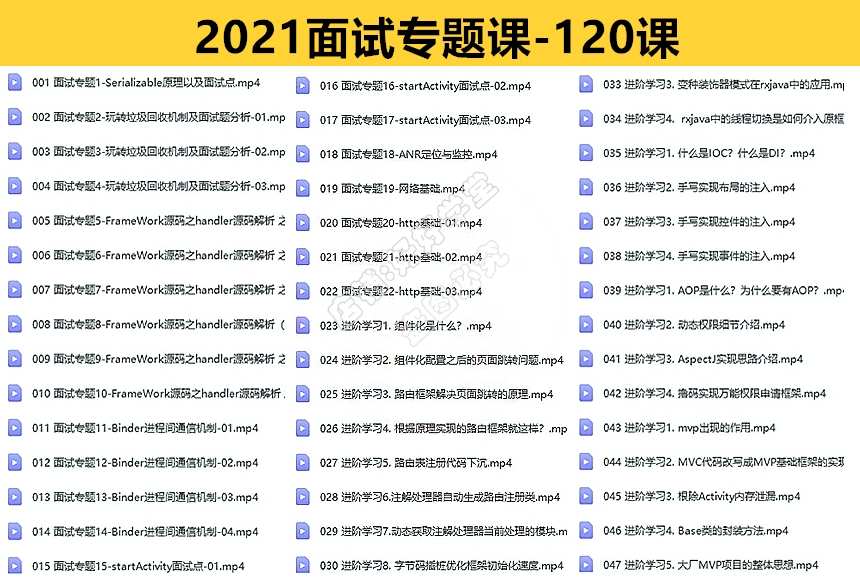 安卓视频教程2022android开发资料Android教程项目实战源码最新